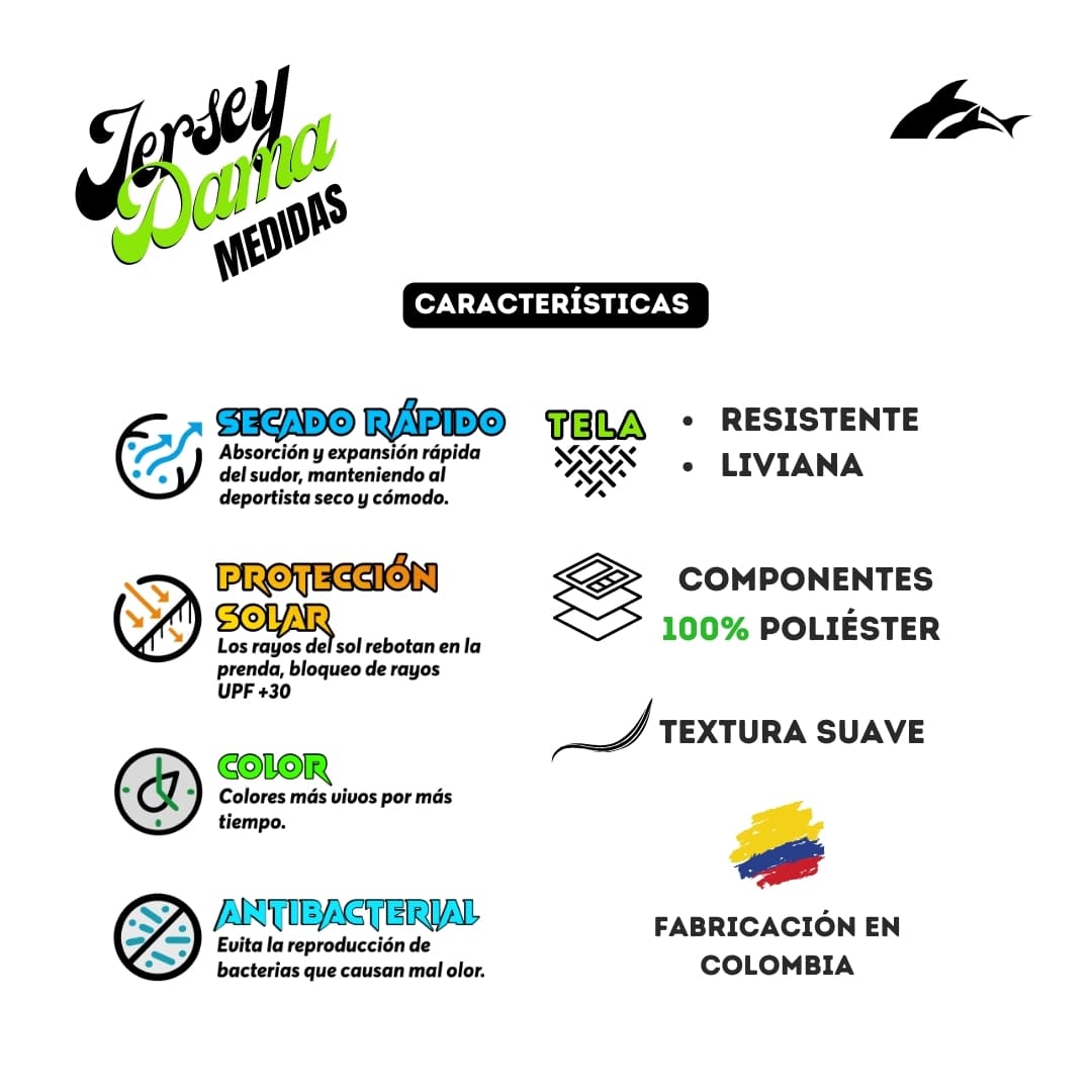 Jersey de Dama Azul Agua + Tubular