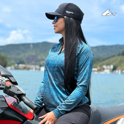 Jersey de Dama Azul Black Marlin + Tubular