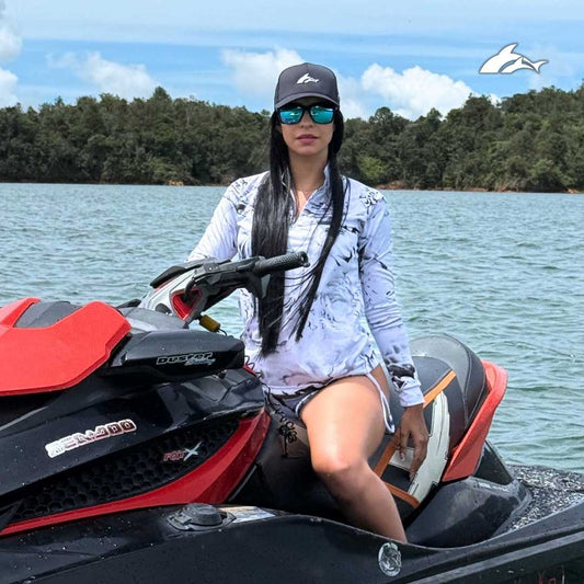 Jersey de Dama Blanco Agua + Tubular