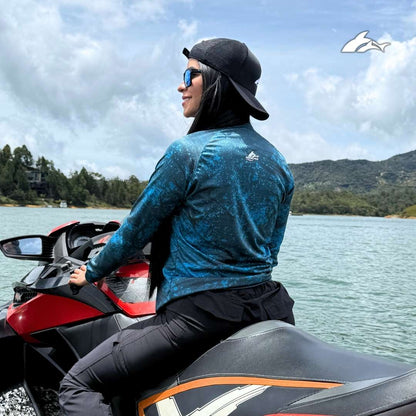 Jersey de Dama Azul Black Marlin + Tubular