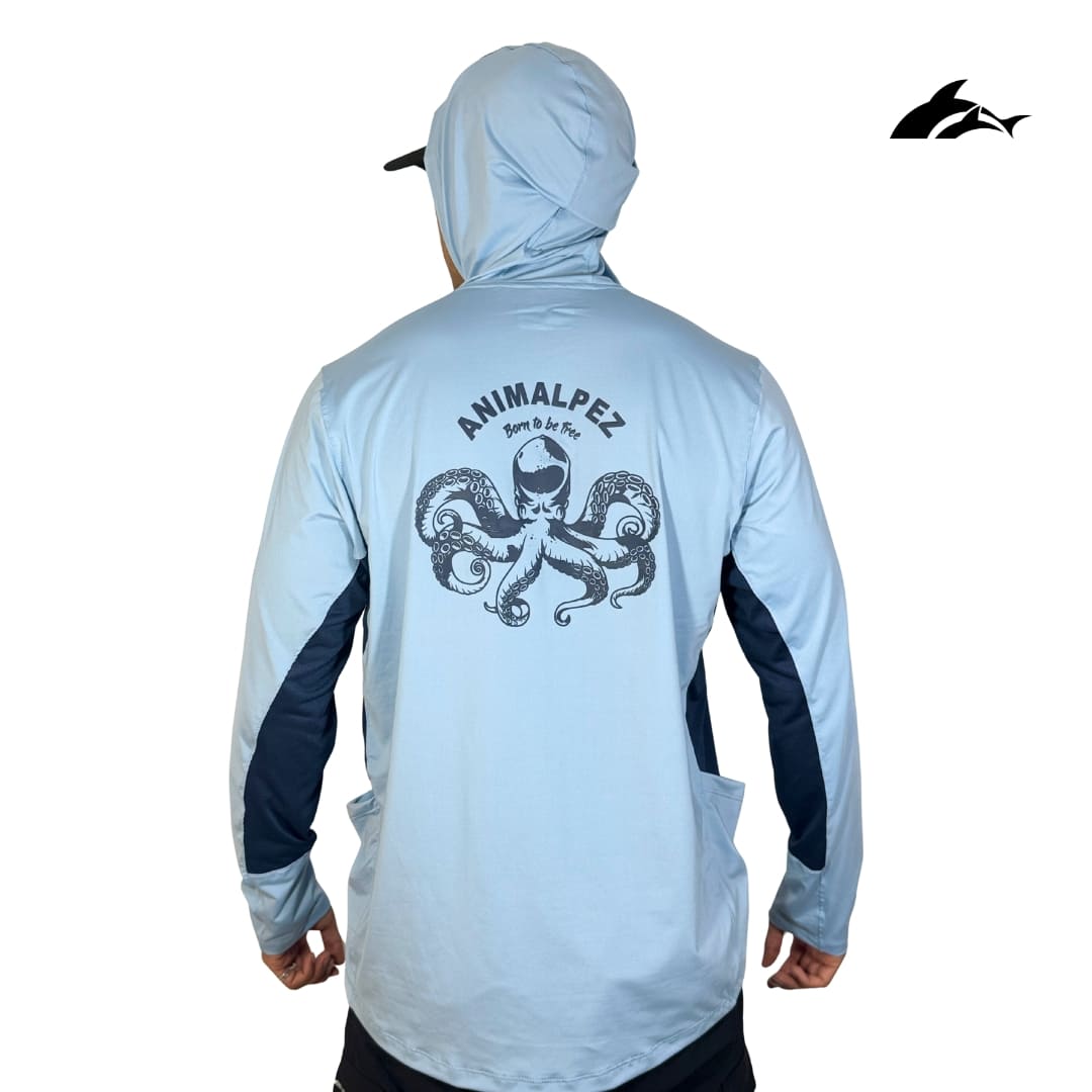Buzo Deportivo Outdoors (Pesca & Kayak) - Azul Octopus