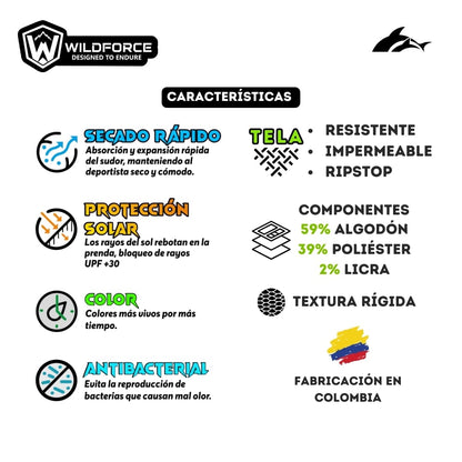 Pantalón Táctico Negro Outdoor Wildforce de Hombre